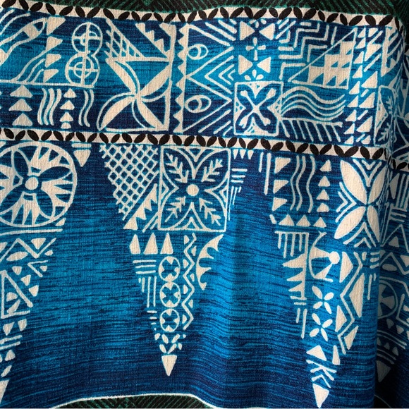 🌺”Tapa Designs” Vintage Barkcloth Hawaiian Wrap Skirt One Size 🌺 - Picture 10 of 12